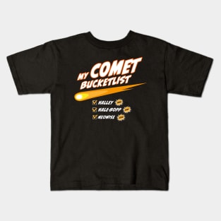 My Comet bucketlist – funny space design Kids T-Shirt